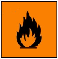 simbol bahan kimia berbahayaFlammable (Mudah Terbakar)